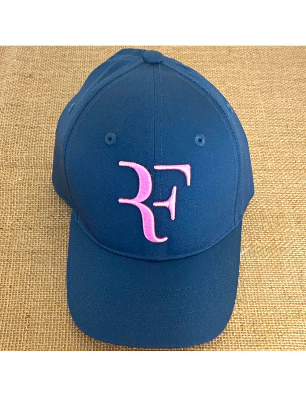 UNIQLO US OPEN RF Cap LIMITED EDITION Blue Cotton Baseball Hat with Pink RF